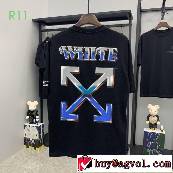2020モデル 2色可選 海外でも人気なブランド Off-White オフホワイト 半袖/Tシャツ 高級感のある素材