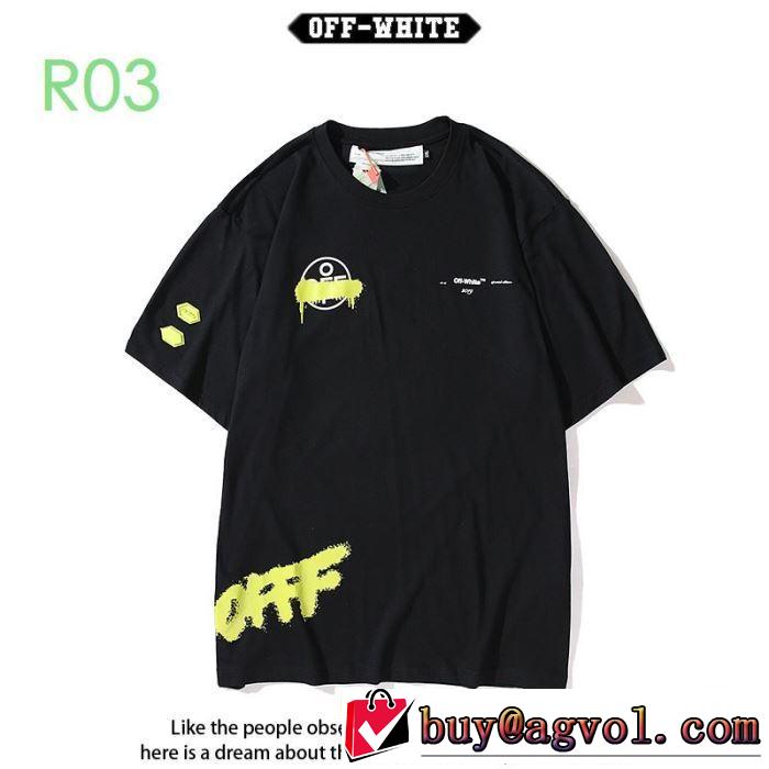 3色可選 2020モデル  Off-White 狙える優秀アイテム オフホワイト 半袖/Tシャツ 大人気のブランドの新作