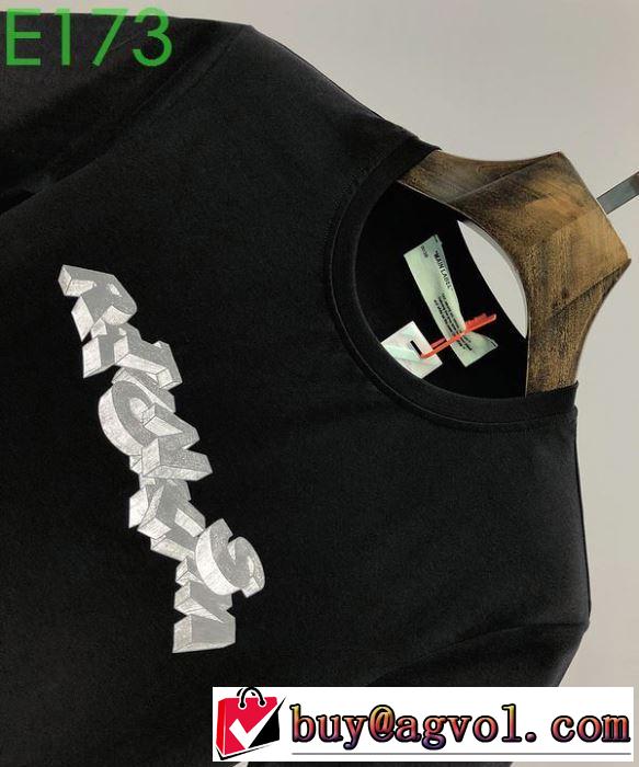 2020話題の商品 2色可選 Off-White半袖/Tシャツ 高級感のある素材 オフホワイト