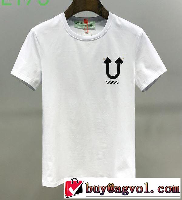 2020モデル Off-White  2色可選 この時期の一番人気はオフホワイト 半袖/Tシャツ さらに魅力的
