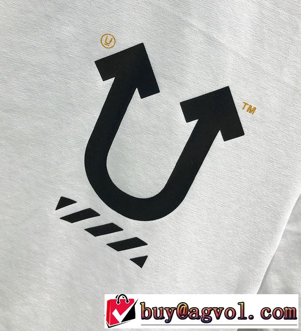 2020モデル Off-White  2色可選 この時期の一番人気はオフホワイト 半袖/Tシャツ さらに魅力的