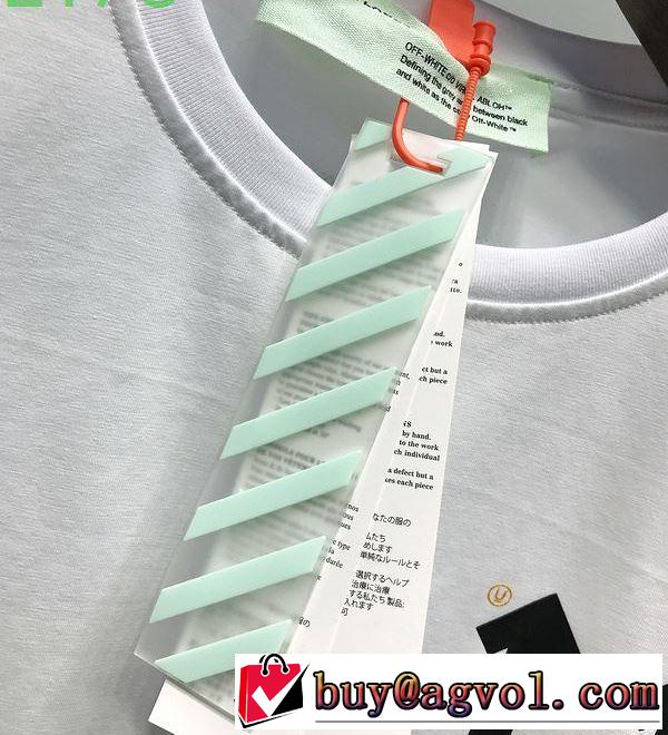 2020モデル Off-White  2色可選 この時期の一番人気はオフホワイト 半袖/Tシャツ さらに魅力的
