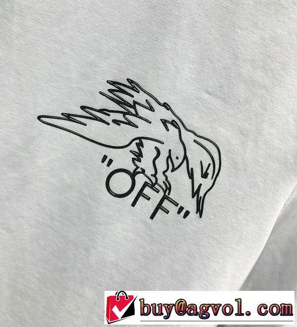 オフホワイト 2色可選 Off-White  半袖/Tシャツストリート系に大人気 デザインお洒落