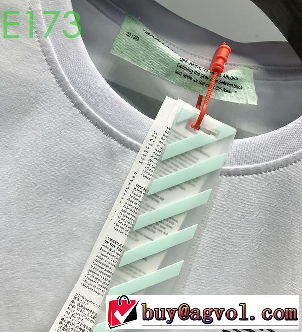 オフホワイト 2色可選 Off-White  半袖/Tシャツストリート系に大人気 デザインお洒落
