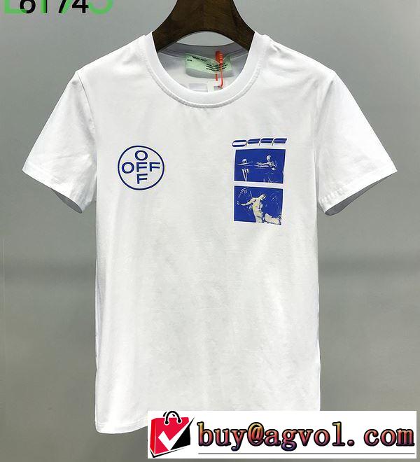 2色可選 2020SS人気 Off-White人気は今季も健在 オフホワイト 半袖/Tシャツ ストリート界隈でも人気