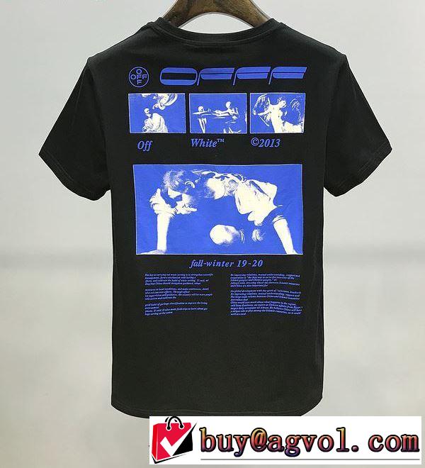 2色可選 2020SS人気 Off-White人気は今季も健在 オフホワイト 半袖/Tシャツ ストリート界隈でも人気