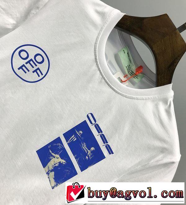 2色可選 2020SS人気 Off-White人気は今季も健在 オフホワイト 半袖/Tシャツ ストリート界隈でも人気