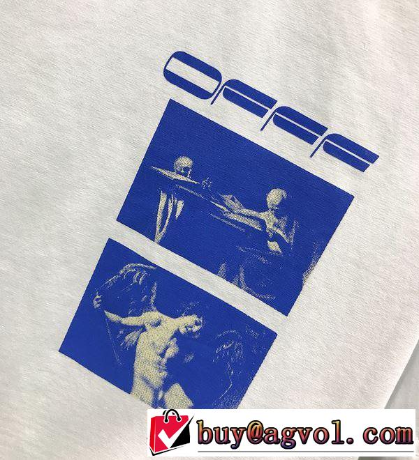 2色可選 2020SS人気 Off-White人気は今季も健在 オフホワイト 半袖/Tシャツ ストリート界隈でも人気