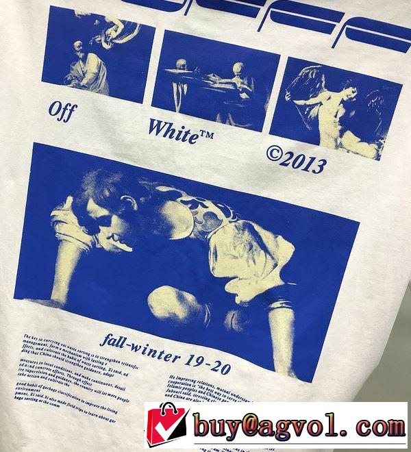 2色可選 2020SS人気 Off-White人気は今季も健在 オフホワイト 半袖/Tシャツ ストリート界隈でも人気