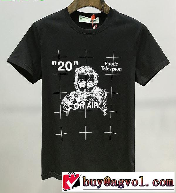 20SS☆送料込 2色可選 十分上品 半袖/Tシャツ 上品に着こなせ Off-White オフホワイト