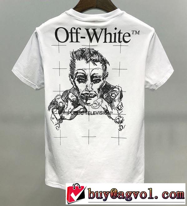 20SS☆送料込 2色可選 十分上品 半袖/Tシャツ 上品に着こなせ Off-White オフホワイト