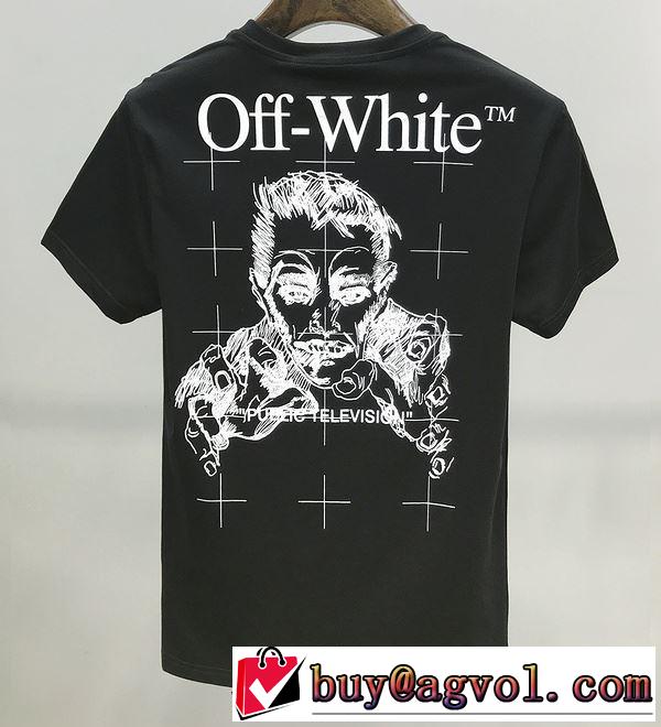 20SS☆送料込 2色可選 十分上品 半袖/Tシャツ 上品に着こなせ Off-White オフホワイト
