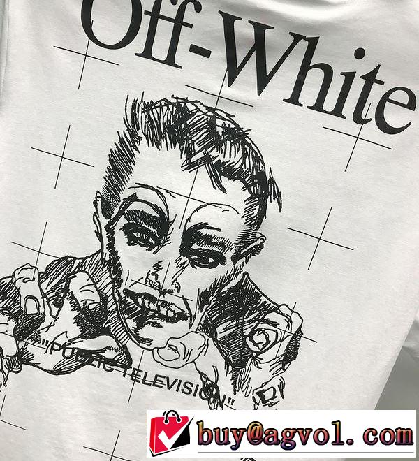 20SS☆送料込 2色可選 十分上品 半袖/Tシャツ 上品に着こなせ Off-White オフホワイト