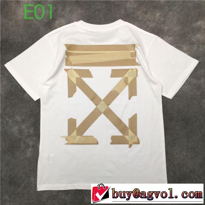 3色可選2年以上連続１位獲得 Off-White  2020モデル オフホワイト 半袖/Tシャツ 使いやすい新品