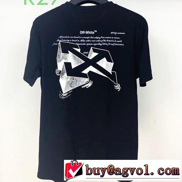 差をつけたい人にもおすすめ 3色可選 Off-White オフホワイト 半袖/Tシャツ 人気ランキング最高
