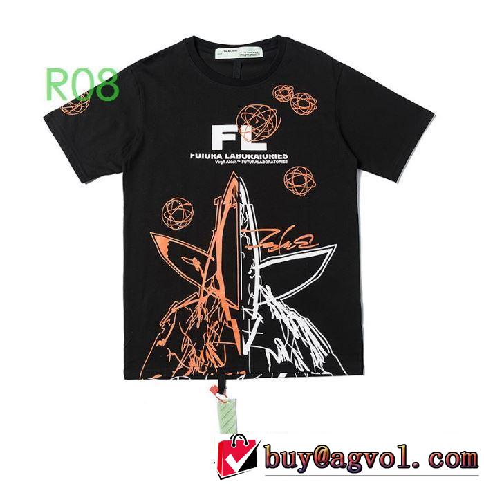 2色可選20SS☆送料込 Off-Whiteおしゃれ刷新に役立つ オフホワイト 半袖/Tシャツ 2年以上連続１位獲得