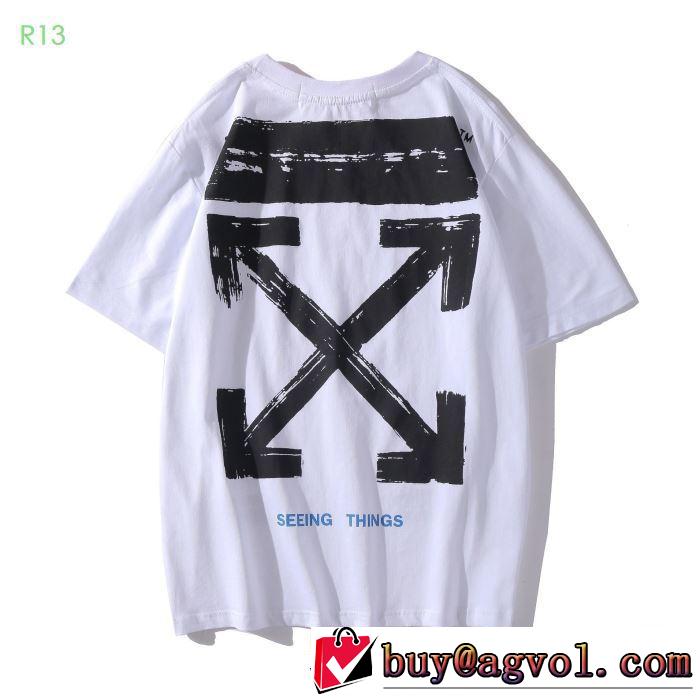 VIP価格SALE 2色可選 Off-White 半袖/Tシャツ2020春新作 おしゃれに大人の必見オフホワイト