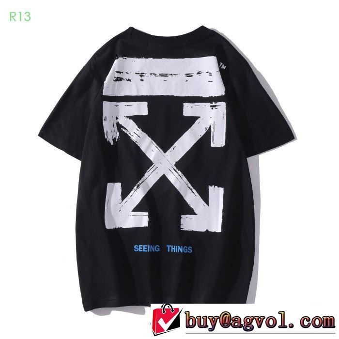 VIP価格SALE 2色可選 Off-White 半袖/Tシャツ2020春新作 おしゃれに大人の必見オフホワイト