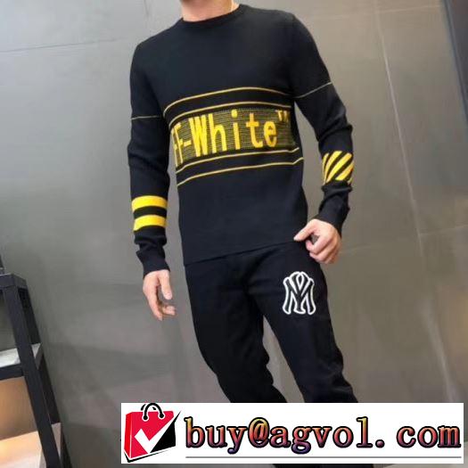 20新作です 2色可選 Off-White オフホワイト 海外限定ラインニットウェア 20新作です