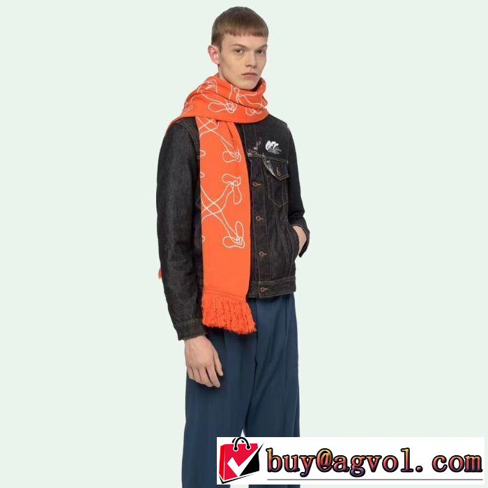 4色可選憧れブランドの2020春夏  Off-White オフホワイト  マフラー 美しくデザイン性のある