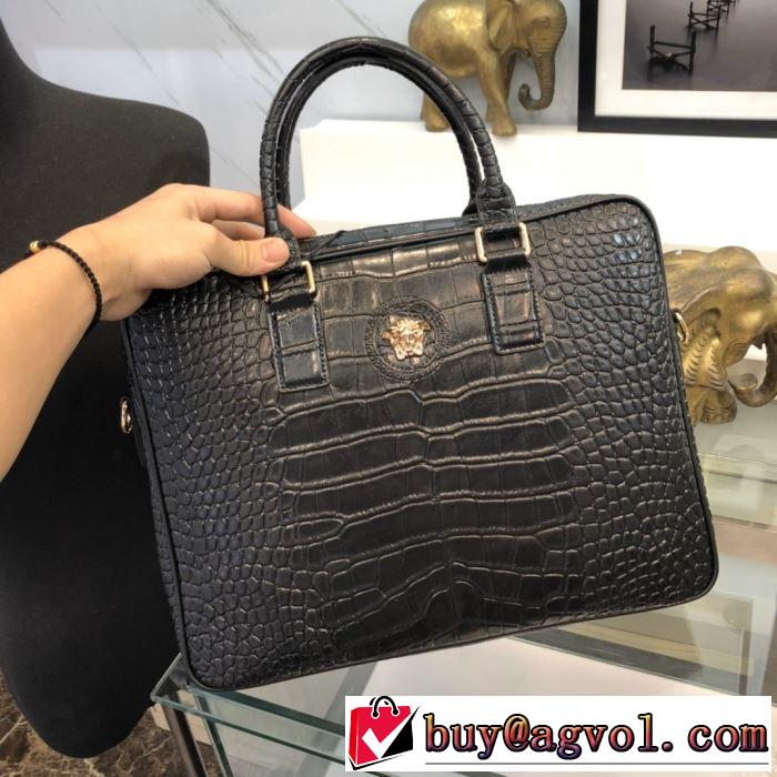 激安2020春夏ヴェルサーチ メデューサ バッグ 値段 ビジネスシーンVERSACE ブリーフケース 安い コピー 収納性抜群