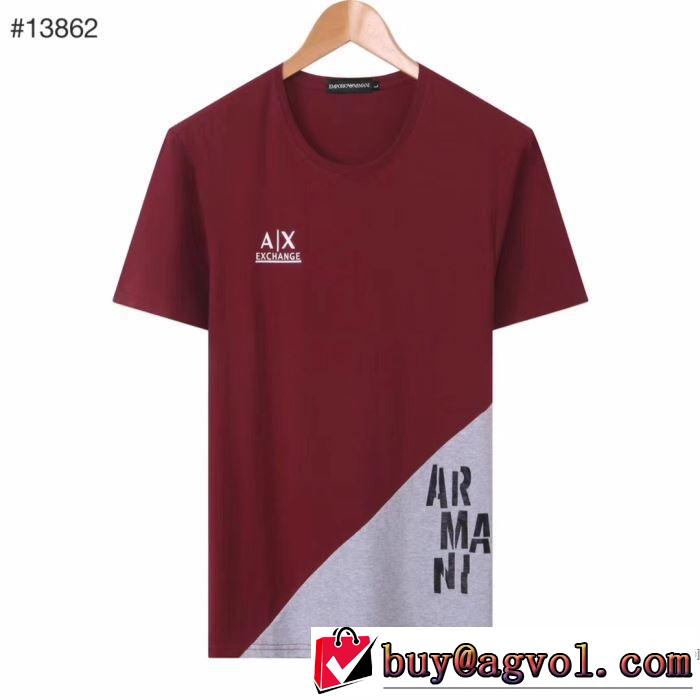 アルマーニ 安心安全人気通販 ARMANI ストリート界隈でも人気 半袖Tシャツ20新作です