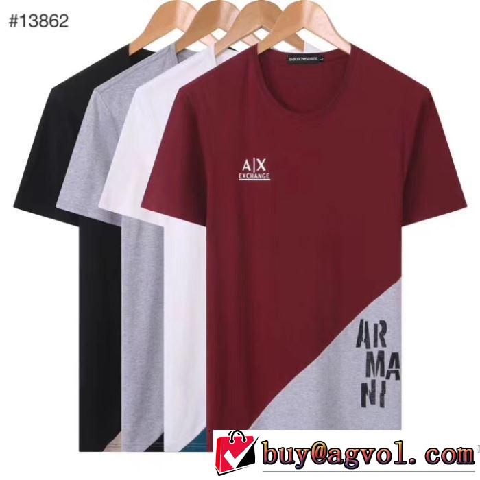 アルマーニ 安心安全人気通販 ARMANI ストリート界隈でも人気 半袖Tシャツ20新作です