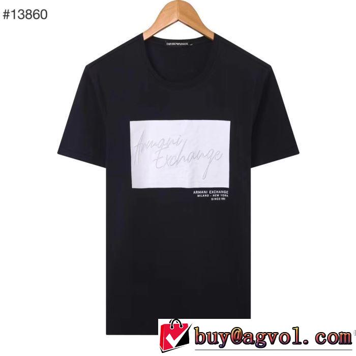 ファッショニスタを中心に新品が非常に人気 多色可選 アルマーニ ARMANI 2020春新作 半袖Tシャツ