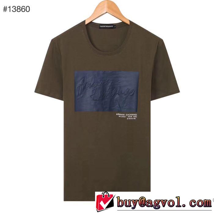 ファッショニスタを中心に新品が非常に人気 多色可選 アルマーニ ARMANI 2020春新作 半袖Tシャツ