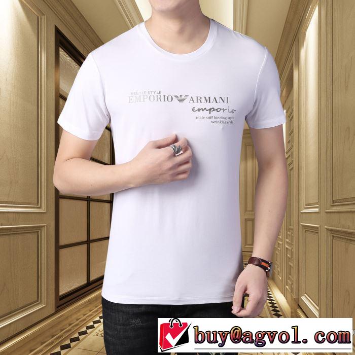 絶対に見逃せない 多色可選 半袖Tシャツ おしゃれに大人の必見 アルマーニ ARMANI 老舗ブランド