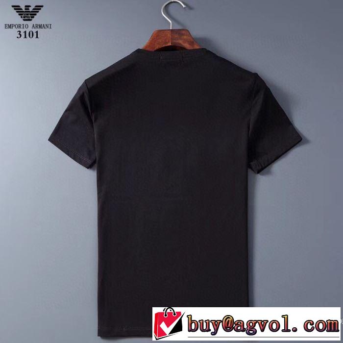 多色可選 価格も嬉しいアイテム 半袖Tシャツ 手頃価格でカブり知らず アルマーニ ARMANI
