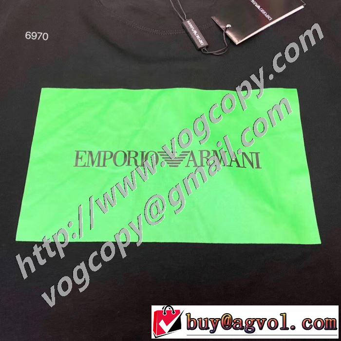 3色可選 普段使いにも最適なアイテム 半袖Tシャツ ストリート感あふれ アルマーニ ARMANI 安心安全人気通販