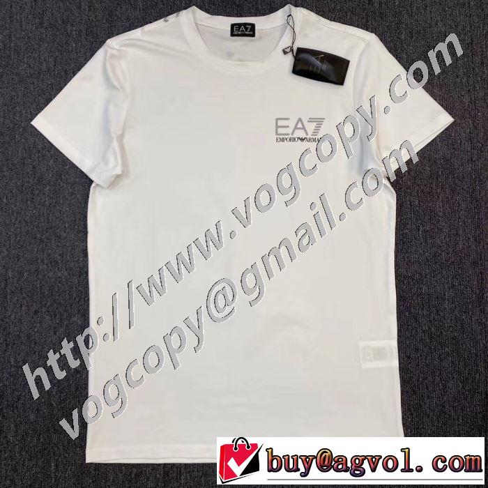 3色可選 ファッショニスタを中心に新品が非常に人気 アルマーニ ARMANI 2020春新作 半袖Tシャツ