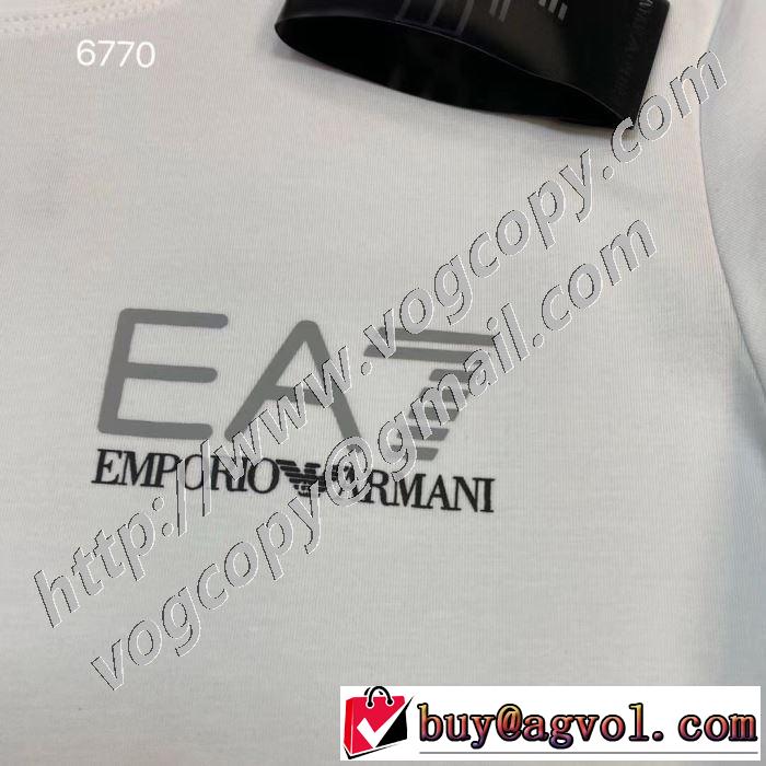 3色可選 ファッショニスタを中心に新品が非常に人気 アルマーニ ARMANI 2020春新作 半袖Tシャツ