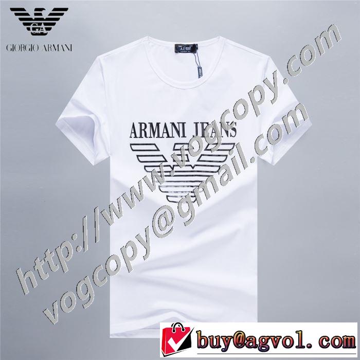 2色可選 今季の主力おすすめ 半袖Tシャツ 飽きもこないデザイン アルマーニ 人気は今季も健在  ARMANI