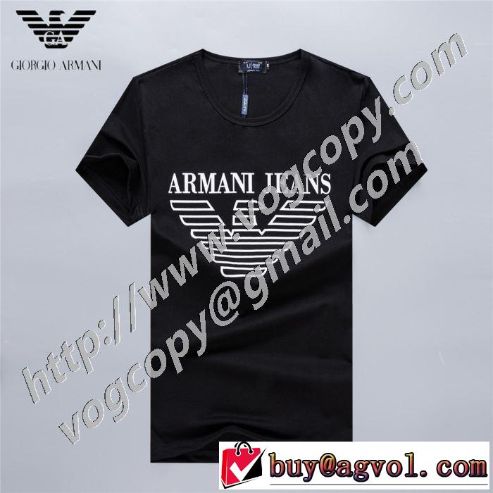 2色可選 今季の主力おすすめ 半袖Tシャツ 飽きもこないデザイン アルマーニ 人気は今季も健在  ARMANI