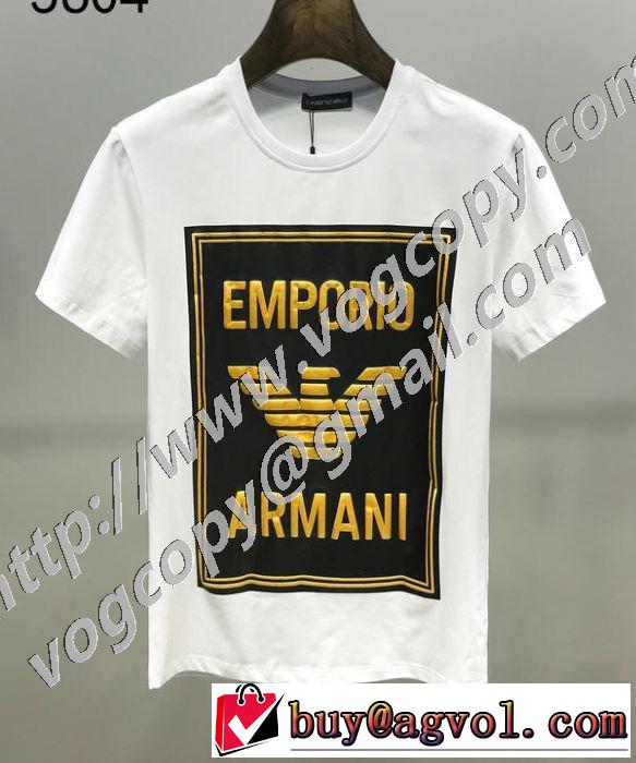 おしゃれに大人の必見 2色可選 アルマーニ ARMANI 絶対に見逃せない 半袖Tシャツ 累積売上総額第１位