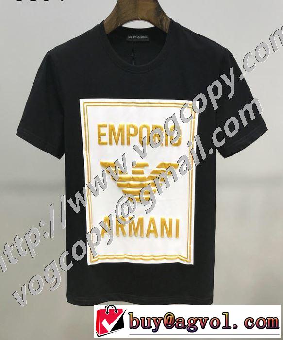 おしゃれに大人の必見 2色可選 アルマーニ ARMANI 絶対に見逃せない 半袖Tシャツ 累積売上総額第１位