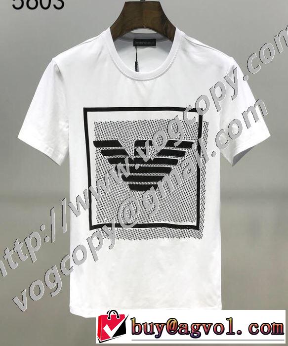 普段のファッション 半袖Tシャツ2色可選  20SS☆送料込 アルマーニ ARMANI 大人気のブランドの新作