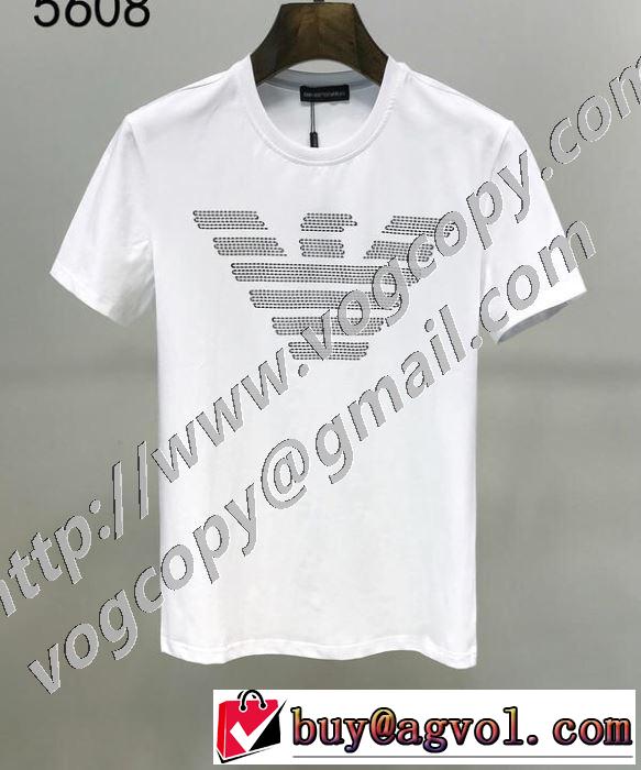 海外でも大人気 2色可選 アルマーニ 取り入れやすい ARMANI 確定となる上品 半袖Tシャツ 最もオススメ