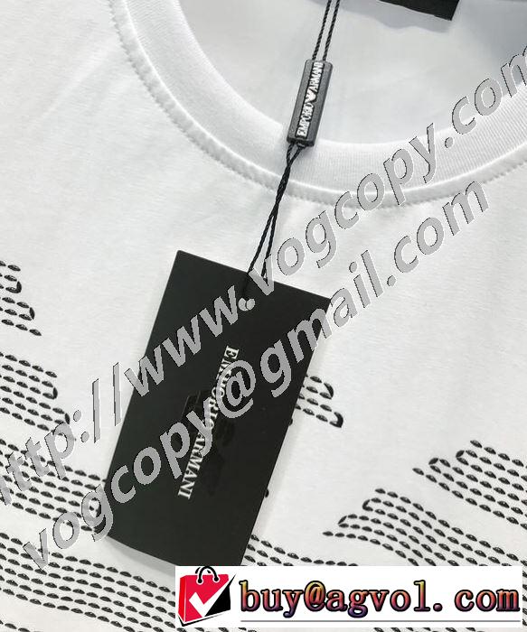 海外でも大人気 2色可選 アルマーニ 取り入れやすい ARMANI 確定となる上品 半袖Tシャツ 最もオススメ