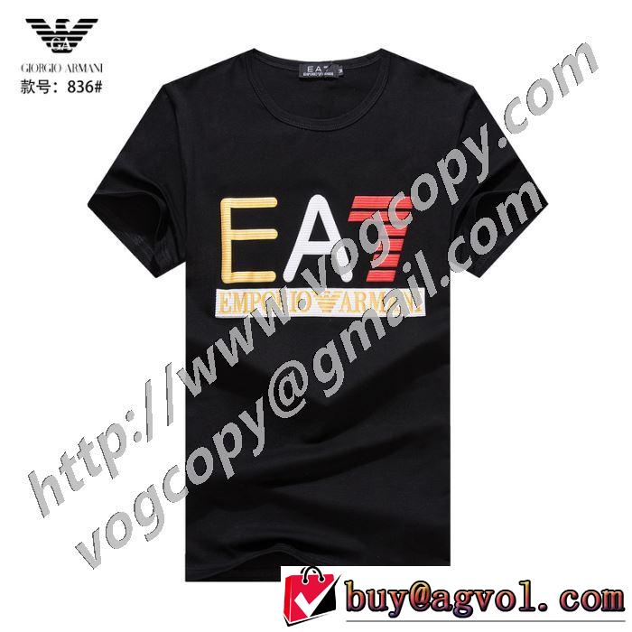 世界共通のアイテム 半袖Tシャツ 2色可選 使いやすい新品 アルマーニ ARMANI 是非ともオススメしたい