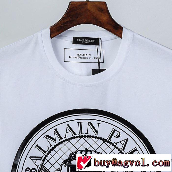 半袖Tシャツ 2色可選 シンプルなファッション バルマン スタイルアップ BALMAIN  2020モデル