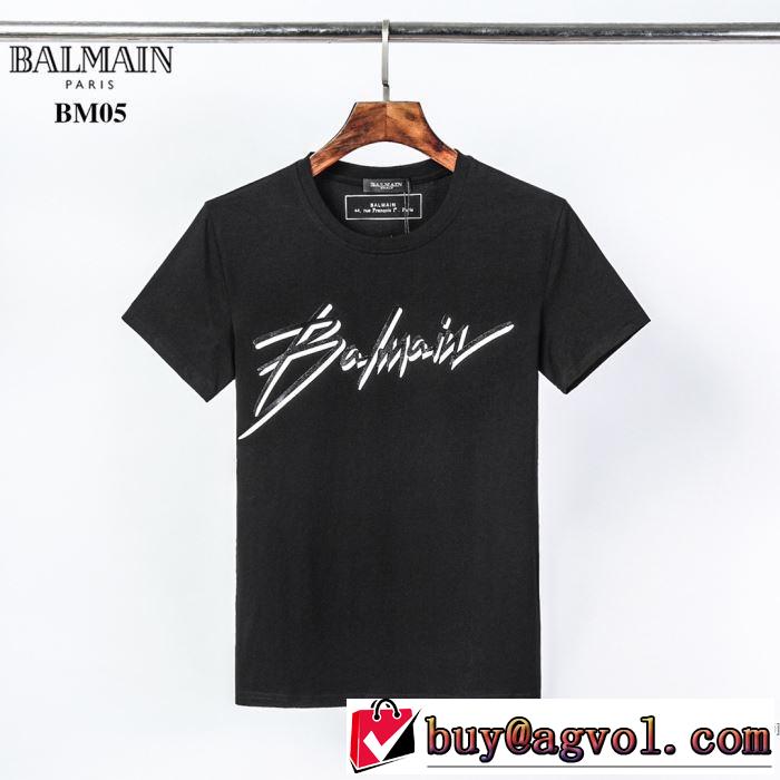 2色可選 ストリート界隈でも人気 半袖Tシャツ 安心安全人気通販 バルマン BALMAIN ストリート系に大人気