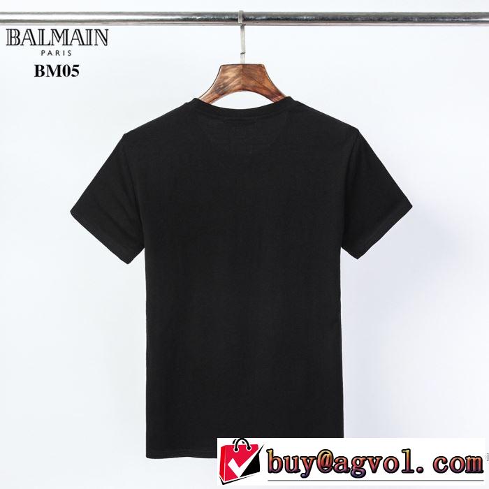 2色可選 ストリート界隈でも人気 半袖Tシャツ 安心安全人気通販 バルマン BALMAIN ストリート系に大人気