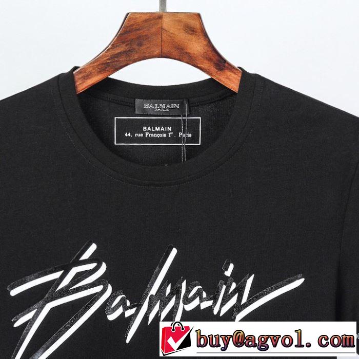 2色可選 ストリート界隈でも人気 半袖Tシャツ 安心安全人気通販 バルマン BALMAIN ストリート系に大人気
