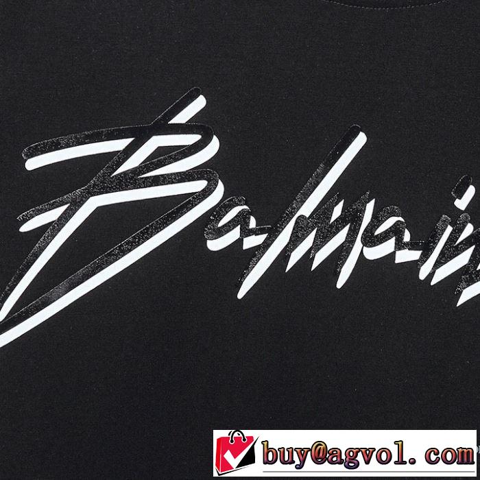 2色可選 ストリート界隈でも人気 半袖Tシャツ 安心安全人気通販 バルマン BALMAIN ストリート系に大人気