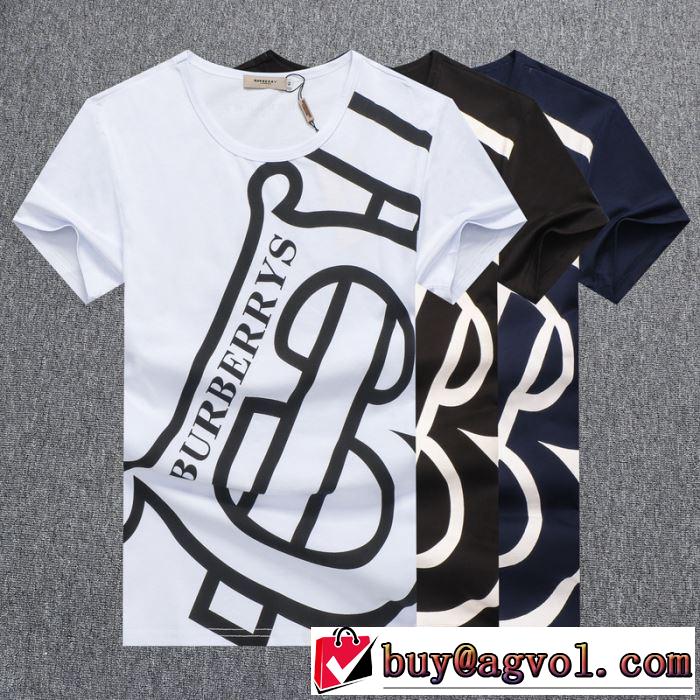 BURBERRY　3色可選　最もオススメ　バーバリー 世界共通のアイテム　半袖Tシャツ　海外でも大人気