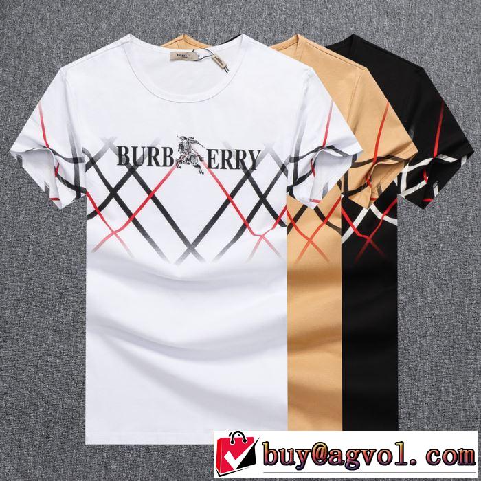 20SSトレンド　3色可選半袖Tシャツ　是非ともオススメしたい　バーバリー BURBERRY万能に使える
