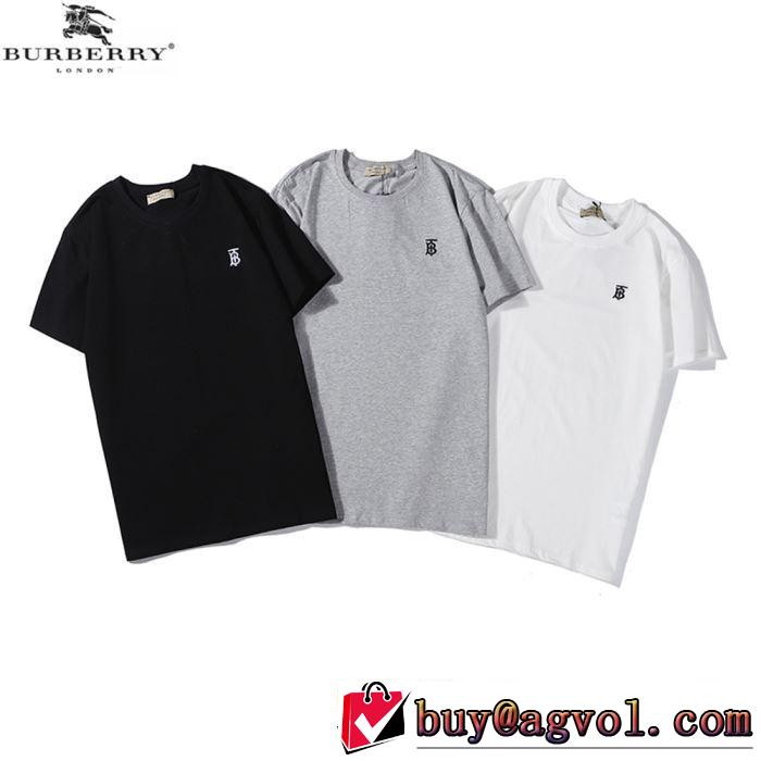 春夏コレクション新品　3色可選　バーバリー BURBERRY　普段見ないデザインばかり　半袖Tシャツ